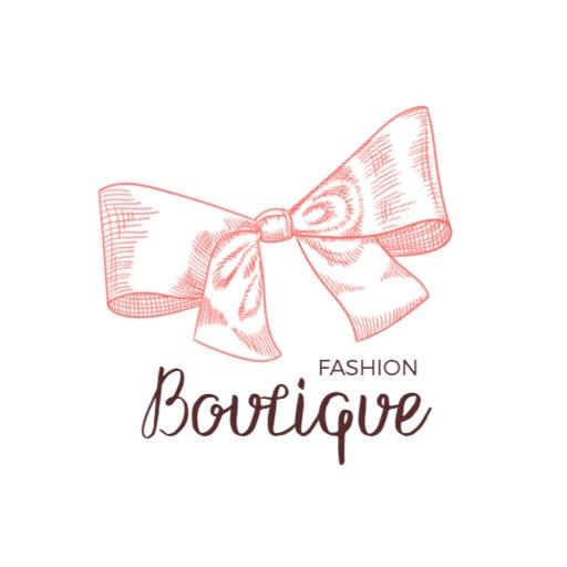 Charming Pink Bow Accentuates Delightful Fashion Boutique Logo Template