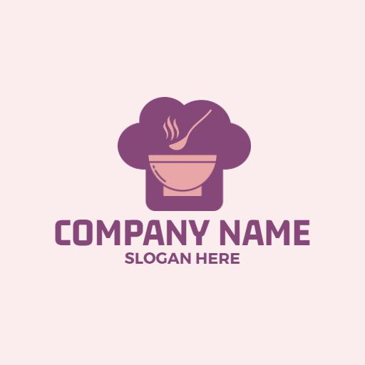 Charming Pink Culinary Design Showcasing Cooking Logo Template