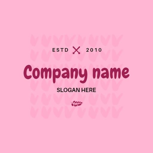 Charming Pink Design for Your Unique Company Logo Template