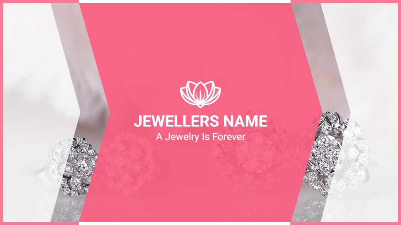 Charming Pink Jewelry Collection Elegant Business Presentation Template