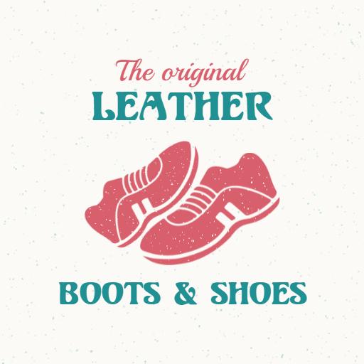 Charming Pink Leather Footwear Highlighting Shoemaker Expertise Logo Template