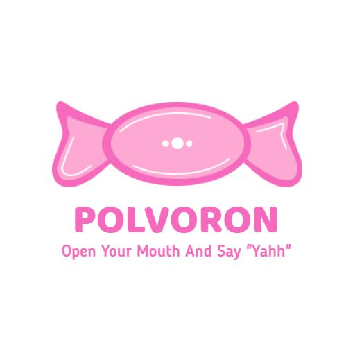 Charming Pink Sweet Treat Representing Polvoron Delights Logo Template