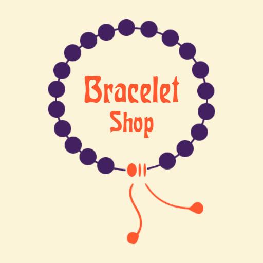 Charming Purple and Orange Beaded Bracelet Shop Logo Template