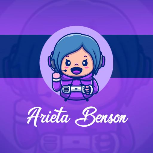 Charming Purple Gamer Character with Headset Design Logo Template