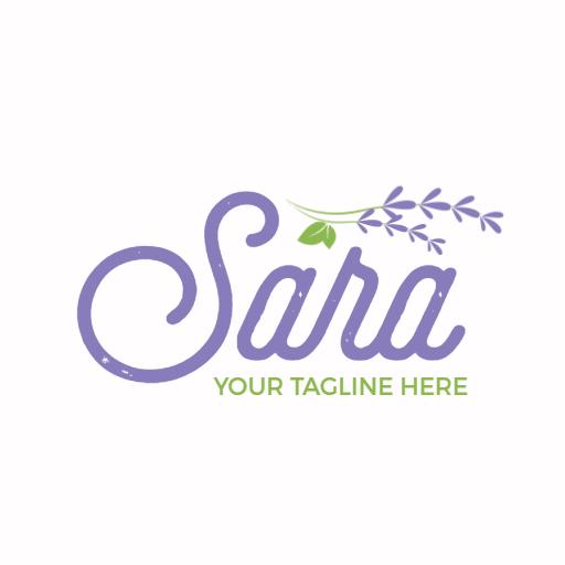 Charming Purple Lavender Floral Design for Your Brand Logo Template