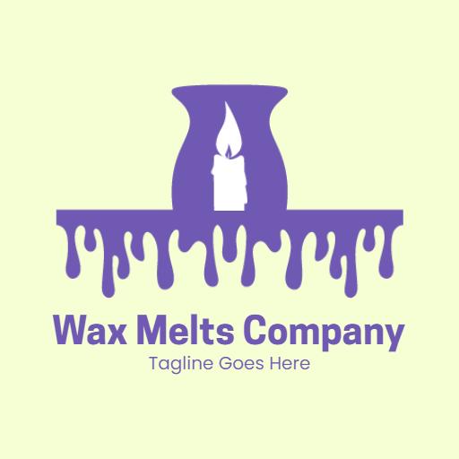 Charming Purple Wax Melt Design for Aromatic Home Fragrance Logo Template