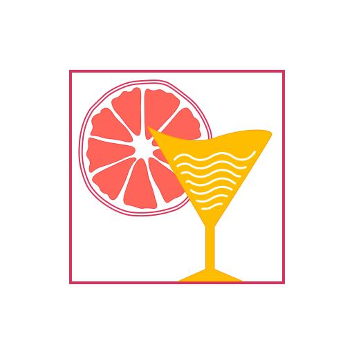 Charming Red and Orange Wine Bar Experience Logo Template