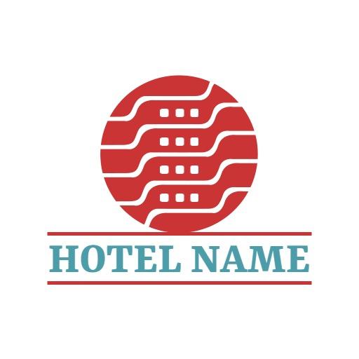 Charming Red and White Design Highlighting Hotel Experience Logo Template