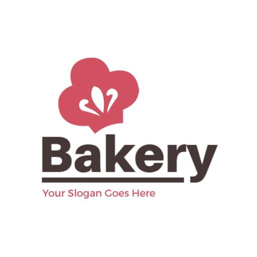 Charming Red Baker's Hat and Elegant Script Bakery Logo Template