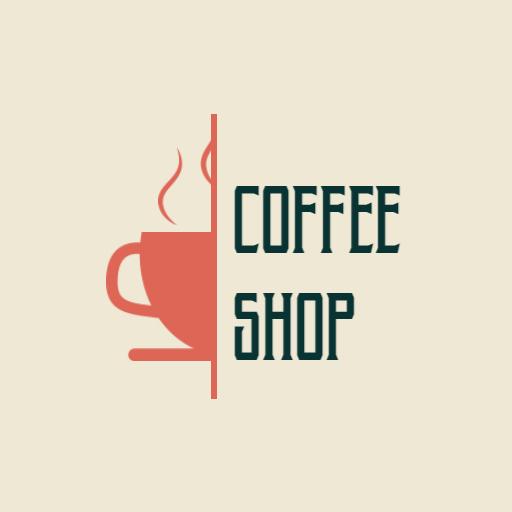 Charming Red Coffee Cup Design for a Cozy Coffee Logo Template