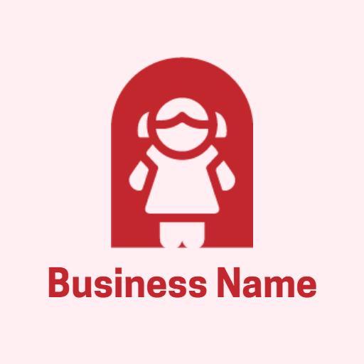 Charming Red Doll Design Perfect for Playing and Collecting Logo Template