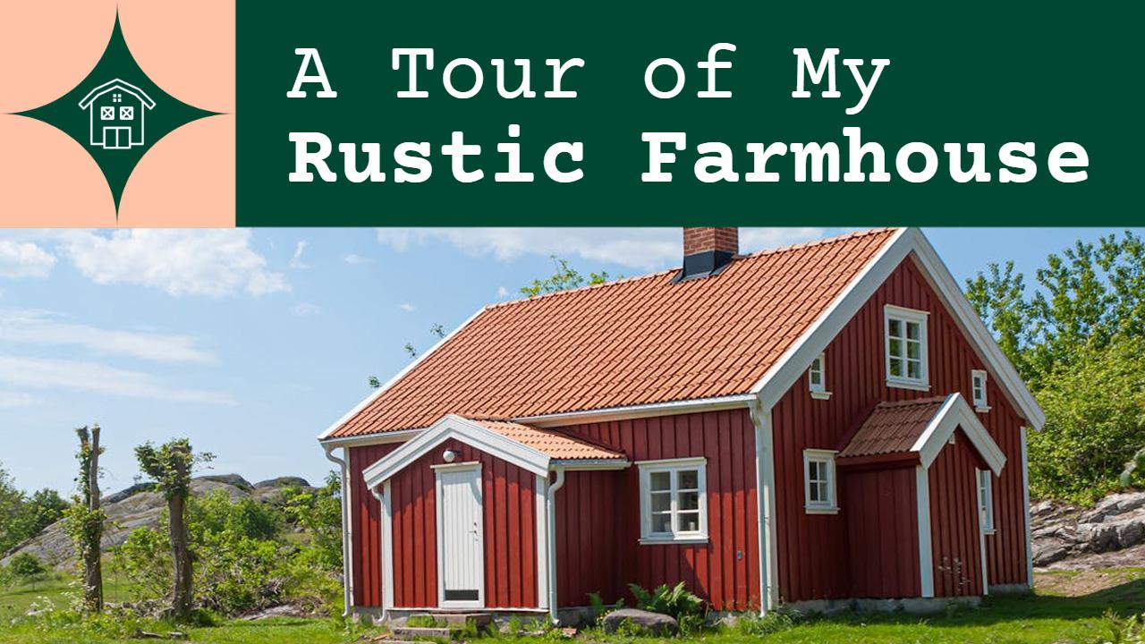Charming Rustic Farmhouse Tour VLog YouTube Thumbnail Template