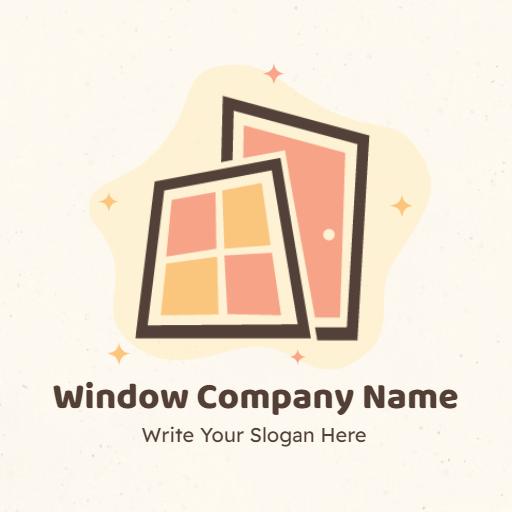 Charming Soft Color Palette Showcasing Window Designs Logo Template