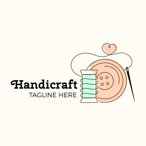 Charming Soft Pastel Design for Creative Handicraft Logo Template