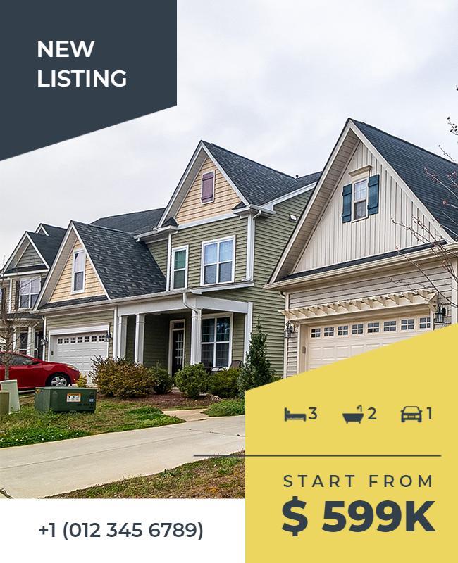 Charming Suburban Home Listing Flyer Template