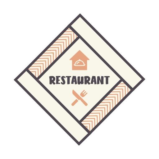 Charming Vintage Diamond Design for a Restaurant Logo Template