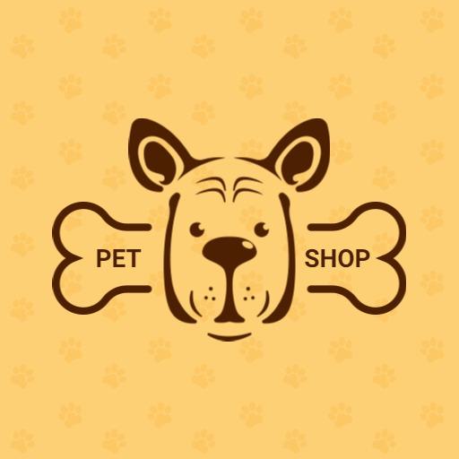 Charming Vintage Dog Face Design for a Pet Shop Logo Template