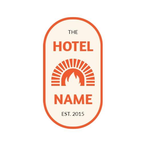 Charming Vintage Hotel Design Featuring Elegant Arch Logo Template