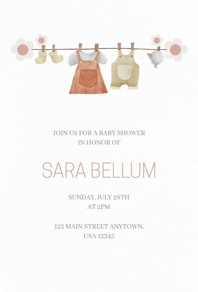 Charming Whimsical Baby Shower Celebration Invitation Template