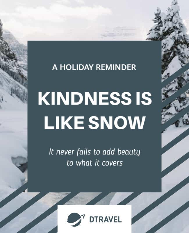 Charming Winter Landscape Holiday Reminder Poster Template