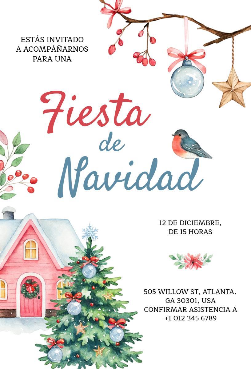 Charming Winter Wonderland Christmas Celebration Invitation Template