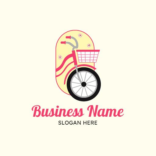 Charming Yellow Bicycle Design with Classic Features Logo Template