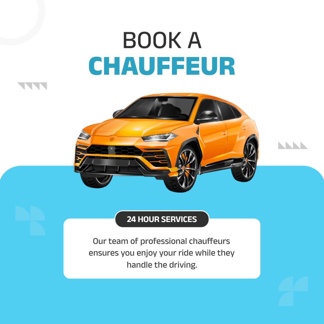 Chauffeur Booking Service Advertisement Instagram Flyer Template