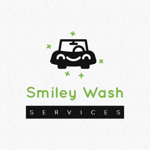 Cheerful Black Car Design Highlighting Car Wash Services Logo Template