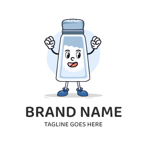 Cheerful Cartoon Salt Shaker Bringing Joy to Cooking Logo Template