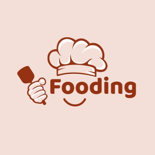 Cheerful Chef Representing Delicious Fooding Logo Template