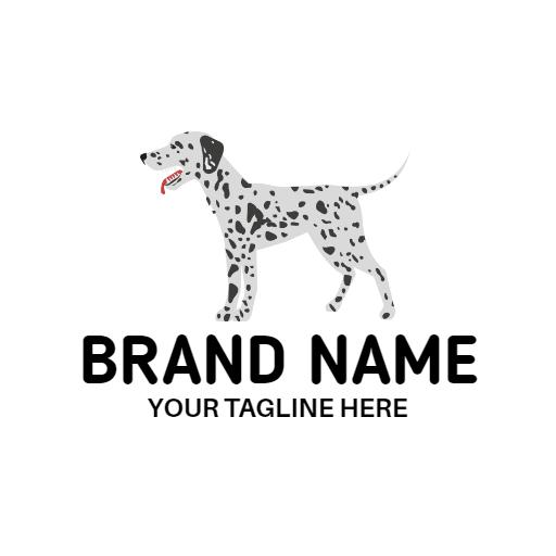 Cheerful Dalmatian Dog Design Perfect for Pet Lovers Logo Template