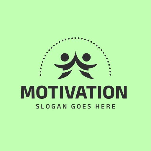 Cheerful Green Design Emphasizing Team Motivation Logo Template