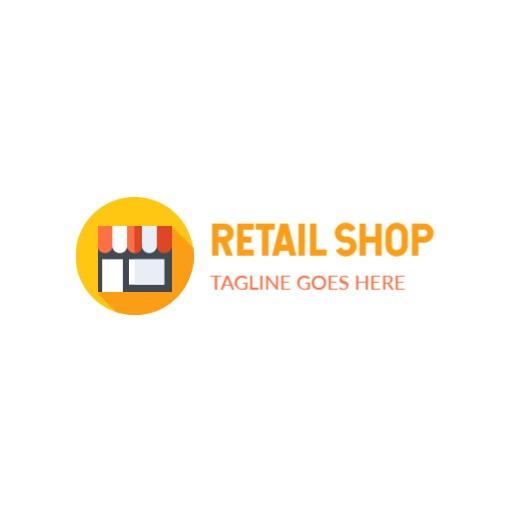Cheerful Yellow Storefront Design Showcasing Retail Shop Logo Template
