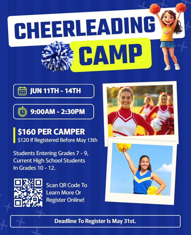 Cheerleading Camp Event Flyer Template