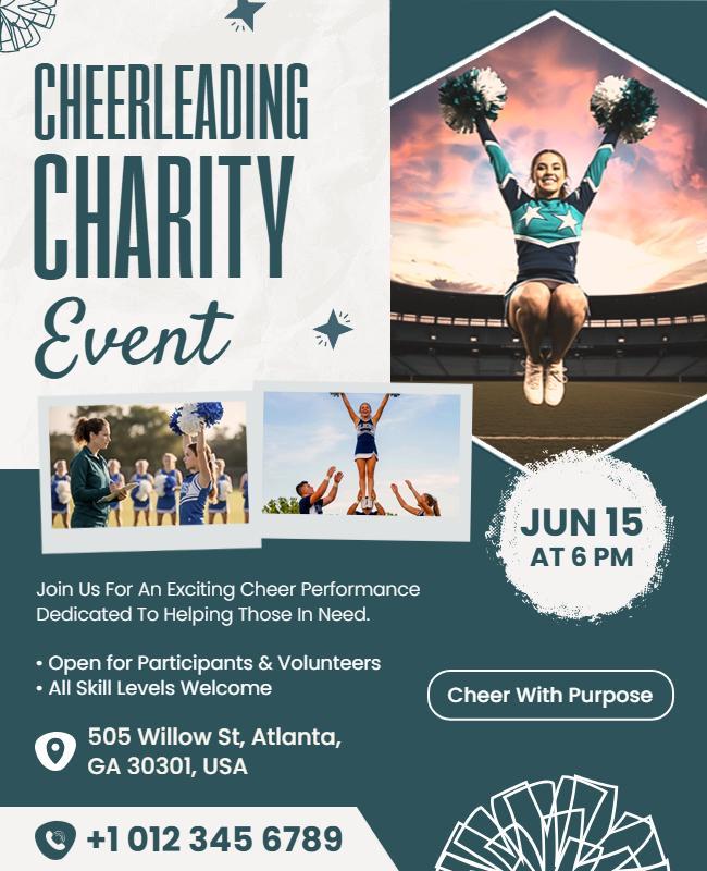 Cheerleading Charity Event Poster Template