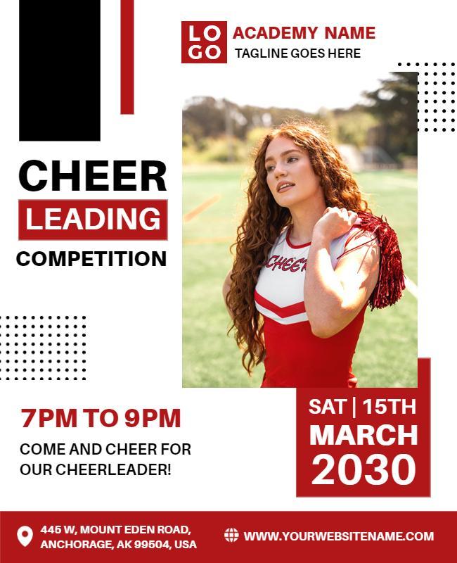 Cheerleading Competition Event Announcement Flyer Template