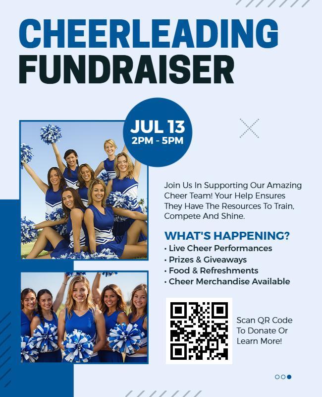 Cheerleading Fundraiser Event Flyer Template