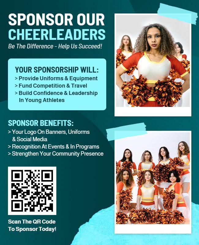 Cheerleading Sponsorship Flyer Template