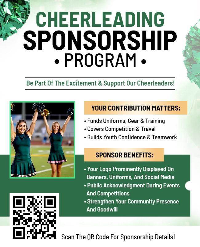 Cheerleading Sponsorship Program Flyer Template