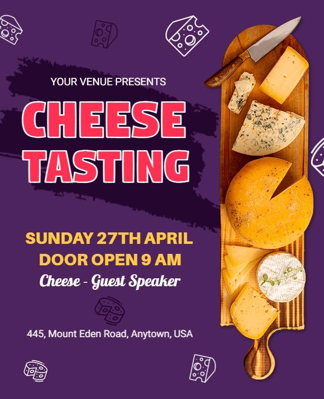 Cheese Tasting Event Flyer Template