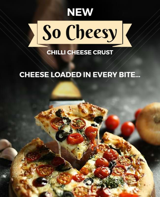 Cheesy Pizza Promotion Flyer Template