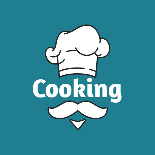 Chef Hat and Mustache Design for Cooking Channel Logo Template