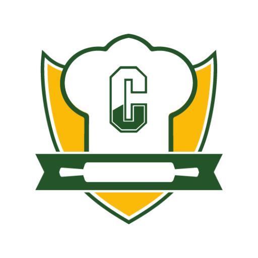 Chef Hat and Rolling Pin Design Capturing Culinary Arts Logo Template