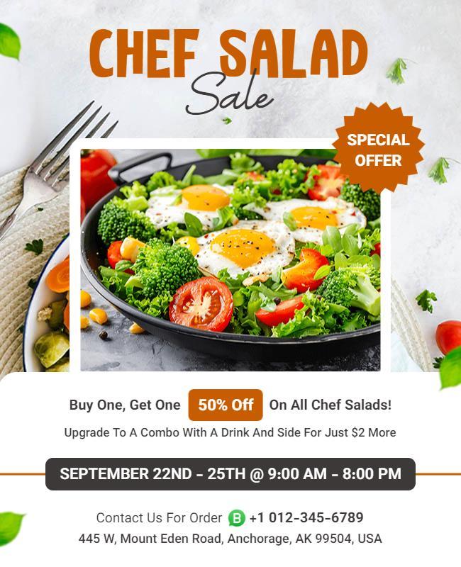 Chef Salad Special Offer Flyer Template