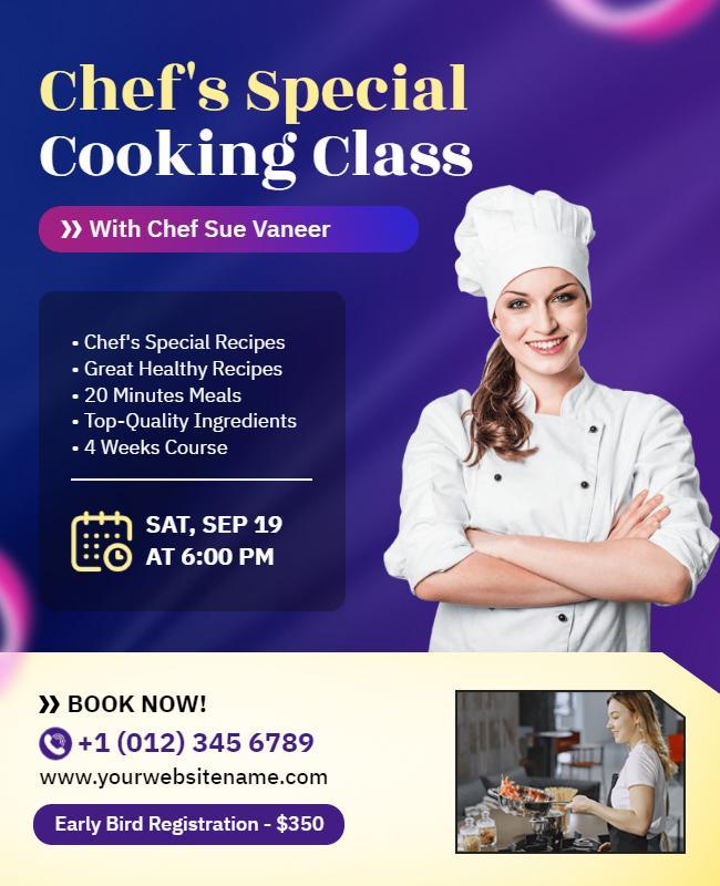 Chefs Special Cooking Class Flyer Template