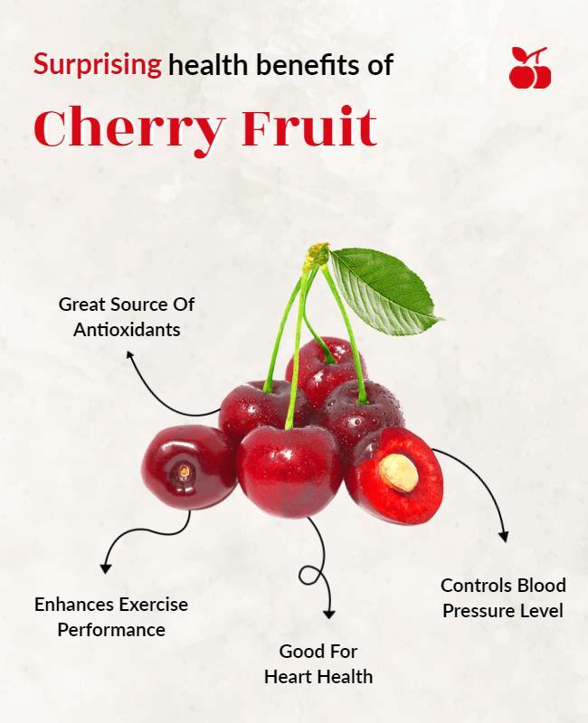 Cherry Fruit Health Benefits Flyer Template