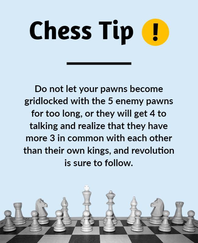 Chess Strategy Tip Educational Flyer Template