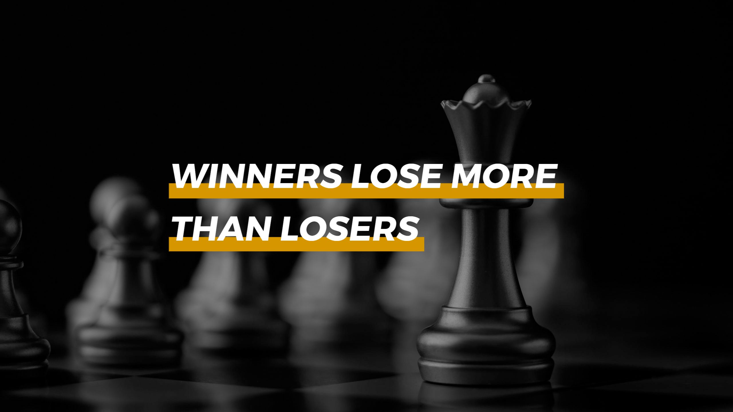 Chess-Themed Motivation with Bold Text for YouTube Banner Template