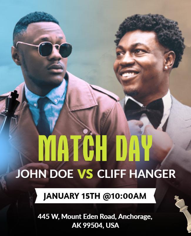 Chess Tournament Match Day Flyer Template