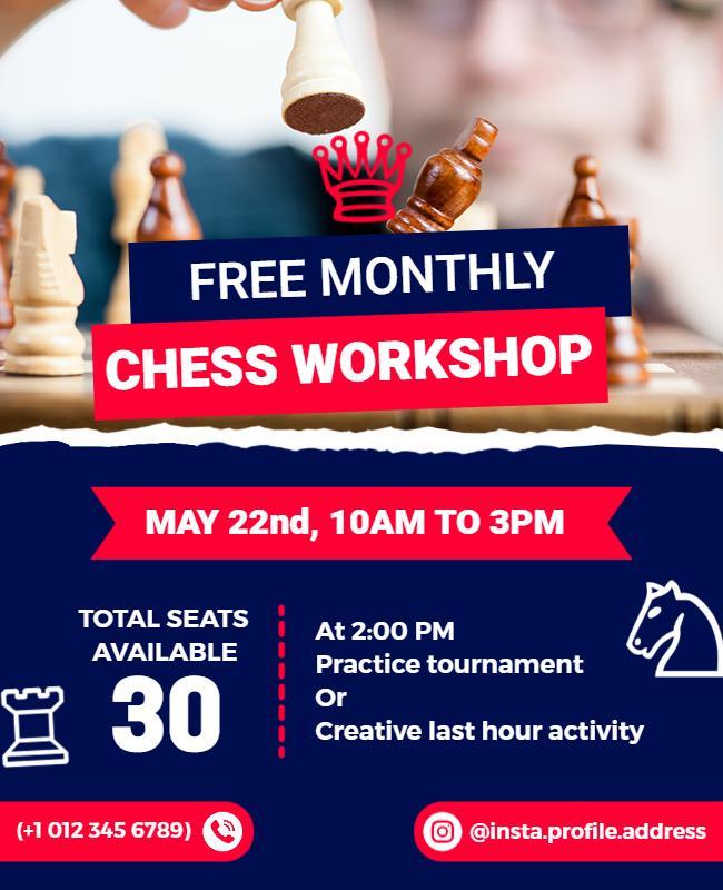 Chess Workshop Event Flyer Template